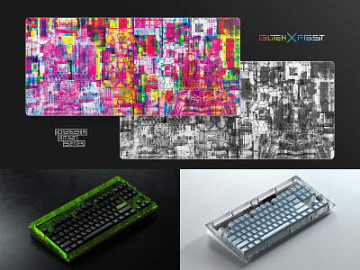 'Protozoa Artist Series' deskmats art branding creative custom keyboards design deskmats frost gamer gear glitch graphic design identity illustration keyboard protozoa protozoa studio typography