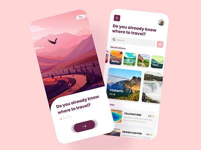 Travel App UI branding design minimal shop travel app traveling travelling typography ui ui design ui trends ux