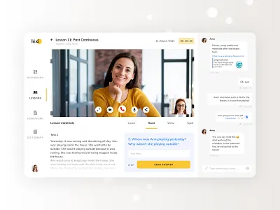Online Education app design e learning education experience design minimal product design ui uiux ux video call video chat web web app web design