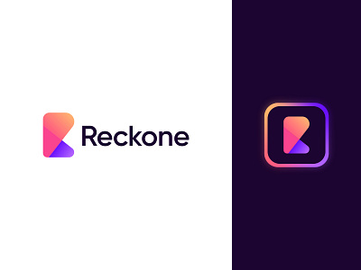 Reckone: Letter R Modern Logo Design app icon branding colorful logo creative logo gradient gradient logo letter logo letter r lettermark logo logo design logo inspiration logo mark logo template modern logo r letter logo r logo r mark software software logo