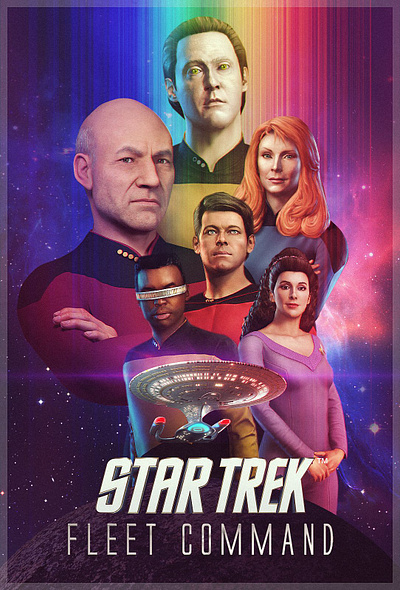 Star Trek Fleet Command TNG Poster creative direction photoshop