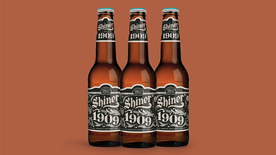 Shiner 1909 Packaging beer beer label package design packaging typogaphy