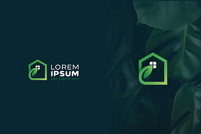 Nature House Green Logo Minimalist branding design logo