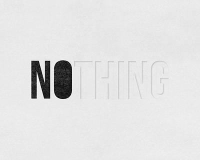 Nothing brand design logo logotype minimalism title type typeart typography