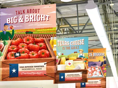 Central Market Texas Event Design branding design food illustration foodie grocery grocery store illustraion point of purchase point of sale pop texas