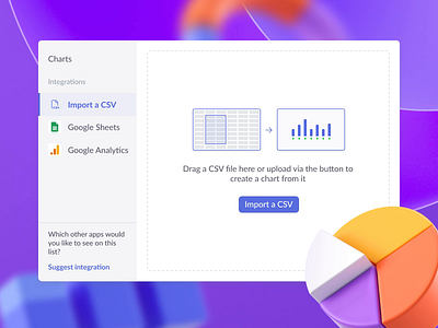 New chart data import in Pitch chart csv data import integration pitch visualization