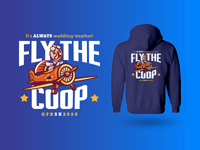 Gobbles :: Hoodie apparel athletics bird branding clothing design fashion holiday hoodie illustration merch merchandise plane race running thanksgiving vector