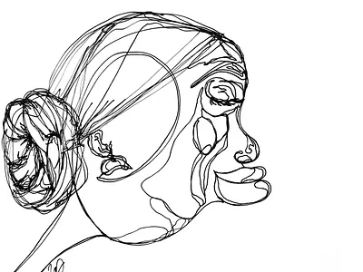 CALM artist bipoc contourlinedrawing linedrawing onelineart oneliner pen and ink portrait portrait art singlelinedrawing