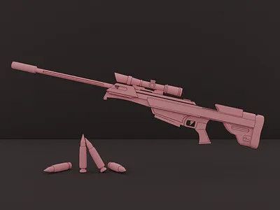 pink sniper toon 3d 3d animation 3d art 3d modeling 3danimation 3dart 3dartwork blender blender3d blender3dart ilustrator