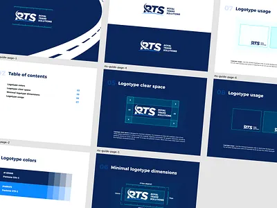 RTS logotype design guide brandbook branding clear space combination mark earth guidebook guideline hill identity lettermark logo logobook logotype minimalism road royal rts solutions transportation visual identity