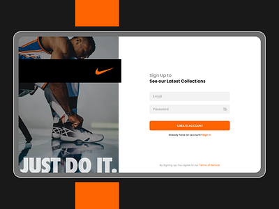 Nike Sign up UI nike air max nike shoes sign in ui sign up inspiration sign up ui signup ui uidesign