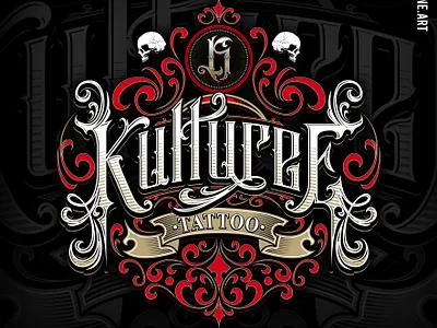 Kulture E Tattoo caligrafia lettering logo tattoo tattoo lettering tattooshop