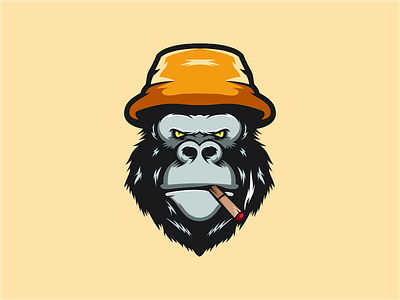 GORILLA SMOKE branding character characterdesign company design dribble game gaming general gorilla gorilla logo icon ideas illustration instagram logoinspirations mascot smoke vector zerologicstudio