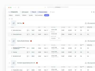 Vendors - SaaS Retail Planning App analytics b2b dashboard data enterprise enterprise ux excel finance fintech planning product design saas software tables ux design web app web app design web app ui web app ux web application design