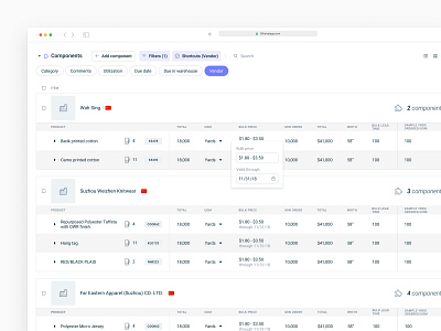 Vendors - SaaS Retail Planning App analytics b2b dashboard data enterprise enterprise ux excel finance fintech planning product design saas software tables ux design web app web app design web app ui web app ux web application design