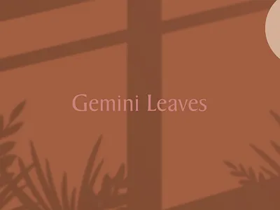 Gemini Leaves Identity branding design illustration leaves logo monstera plants plantshop typogaphy