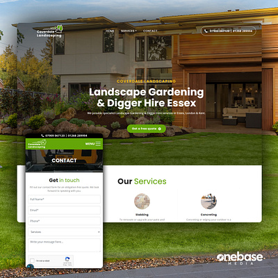 New website created for Coverdale Landscaping 🌳 branding design essex graphic design illustration logo marketing photoshop web design website website design