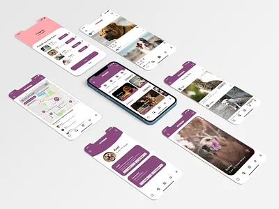 Petogram app cats design dogs figma figmadesign iphone pet petapp reserve uidesign uxui