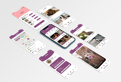 Petogram app cats design dogs figma figmadesign iphone pet petapp reserve uidesign uxui