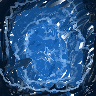 Ocean Deep digital painting digitalart ocean life ocean painting painting