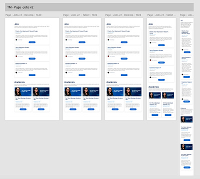 Jobs cards responsive ui design ux