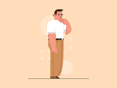 Question flat illustration line man question web illustration