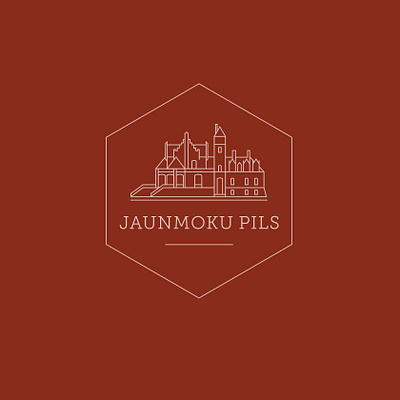 Jaunmoku Palace logo branding design flat flat design graphic design icon identity design illustration illustrator lineart logo logodesign logotype minimal palace vector