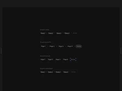 Responsive breadcrumbs with Framer branding breadcrumbs buttons design design system framer framer ui kit interface responsive design ui ui elements ui kit ux