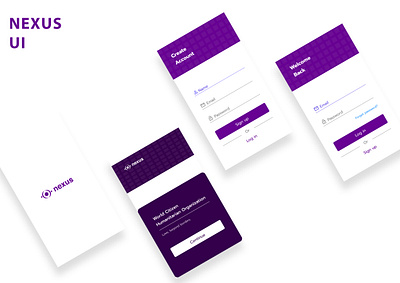 NEXUS APP UI: WORLD CITIZEN HUMANITARIAN ORGANISATION figmadesign logodesign sign up uidesign ux ui uxdesign