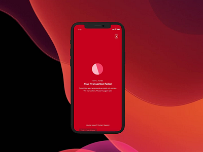 Fintech App Transaction Error Page animation dailui design prototype ui ux uxui