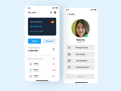 Financial app conept design figmadesign mexico minimal minimalism minimalist queretaro ui uiux ux