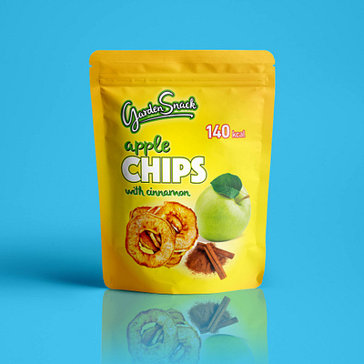 Apple Chips packaging design branding dried fruit illustration package packagedesign packaging design