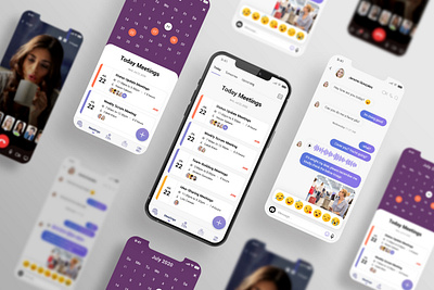 Meeting App animation app cuberto event group hire me hireme hocainsali icons ios management meeting minimal app design mobile pakistan team usability user experience userinterface zoom app