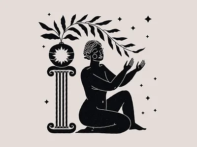 It's a kind of magic body branding esoteric femme girl illustration magic mystic nude vector woman woman illustration woman portrait