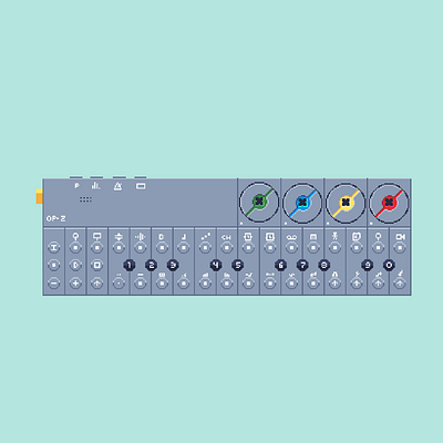 OPZ Pixel Art opz pixel pixelart retro synth synthesizer teenageengineering