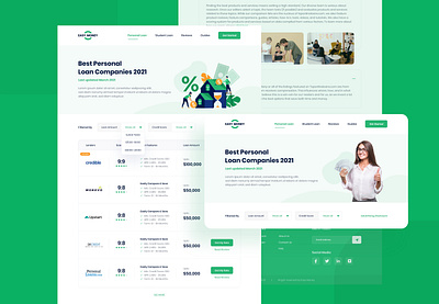 EasyMoney | official loan companion web UI 2021 companion illustration landingpage loan ui uiux ux web design webdesign website design