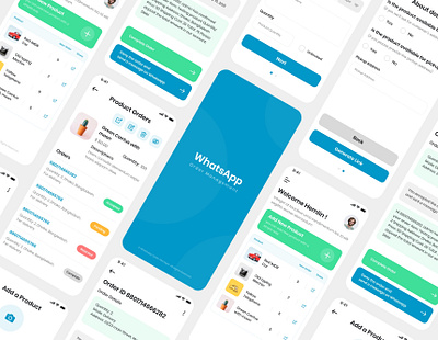 WhatsApp Order management App UI 2021 android app app design ios ui uiux ux website whatsapp order management whatsapp order management