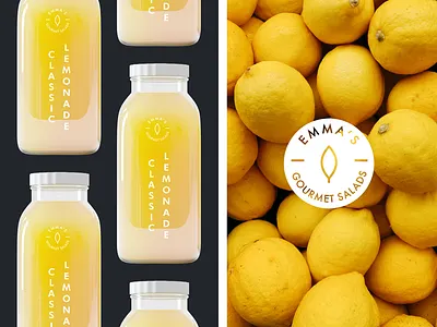 Seasonal Lemonade beverage bottle branding drinks food label lemonade packaging