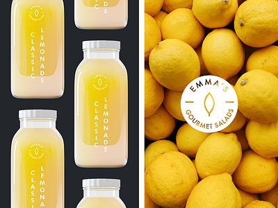 Seasonal Lemonade beverage bottle branding drinks food label lemonade packaging