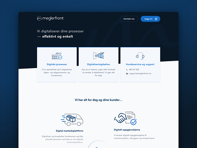 Visma Meglerfront - Website b2b website landing landing page website