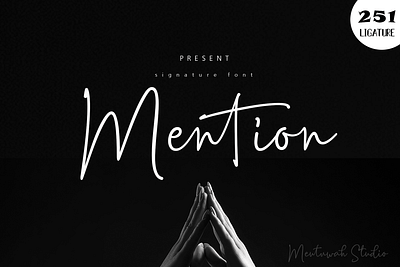 Mention Signature branding calligraphy card design elegant font graphic design handlettering handwriting handwritten logo love magazine signature t shirt typography