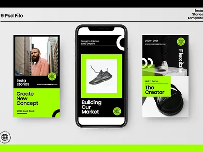 Brian Neon Instagram Posts & Stories advertising branding color design instagram instagram banner instagram post instagram post template instagram posts instagram stories instagram story template instagram template instagram templates social media social media template stories story template templates