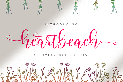 Heart Beach branding calligraphy card design elegant font graphic design handlettering handwriting handwritten illustration logo love magazine signature t shirt typography