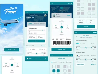 Flight Booking Mobile App - UI/UX Design app design flight booking freelancing mobile app design service app uiux design