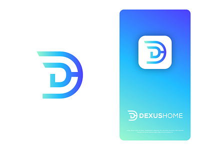 Dexus House Logo abstrat logo app logo brand identity branding colorful logo d logo dexus home logo dh logo gradient gradient logo graphic design illustration logo logo design modern logo real estate logo typography ui vector