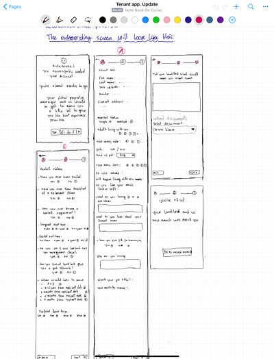 On boarding process app design branding design realestate