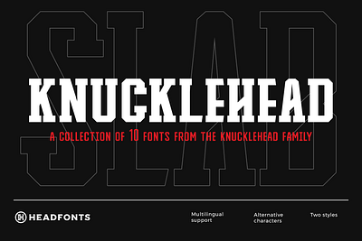 Knucklehead Deco | Sport Font art deco font brand branding branding design display font font family grafic design headfonts industrial modern sport sport branding sport font traditional type typeface typography vintage