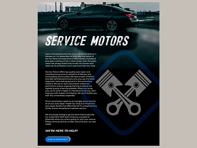 Service Motor History block car logo mockup design text block vector webdesign