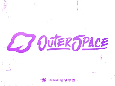 Outerspace Logo alien brand branding drcrack esport esports gaming logo logomark planet script space type ufo