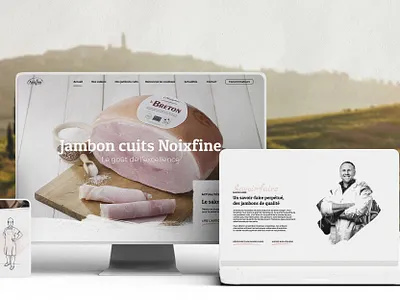 NOIXFINE - Branding - UX/UI Design - Illustration art director branding butcher food graphisme ham illustration pig responsive design ui design ux design webdesign